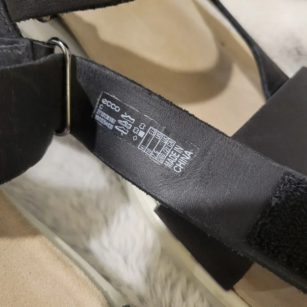 Ecco Corksphere strap sandals, size 41/10